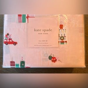 Kate Spade pink Christmas Full sheet set